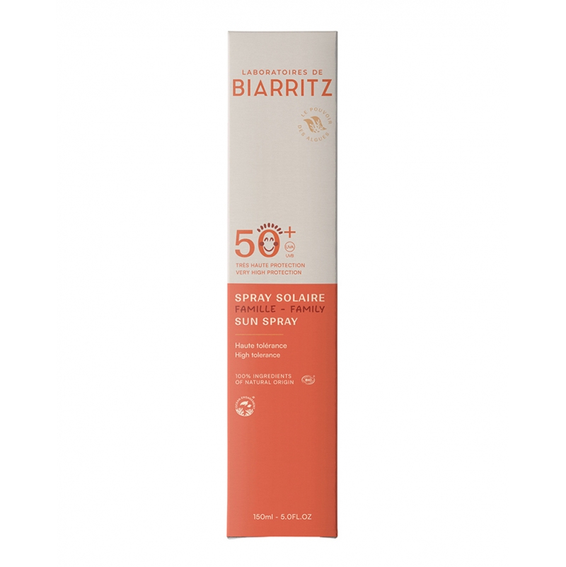 Biarritz-Spray solare bio SPF 50+ Formato famiglia