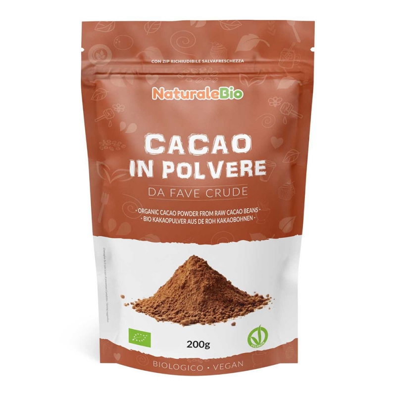 Cacao in polvere biologico di alta qualità