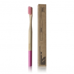 Spazzolino da denti di Bamboo (setole rosa)