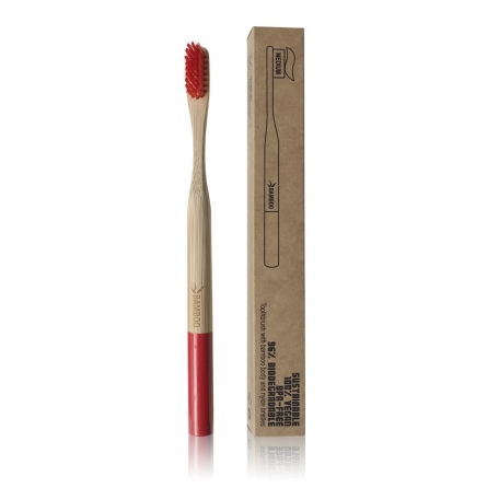 Spazzolino da denti di Bamboo (setole rosse)