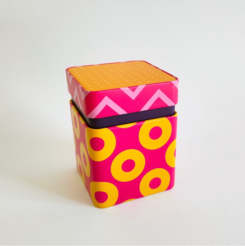 Barattolo porta tè e infusi Joy fantasia rosa multicolore