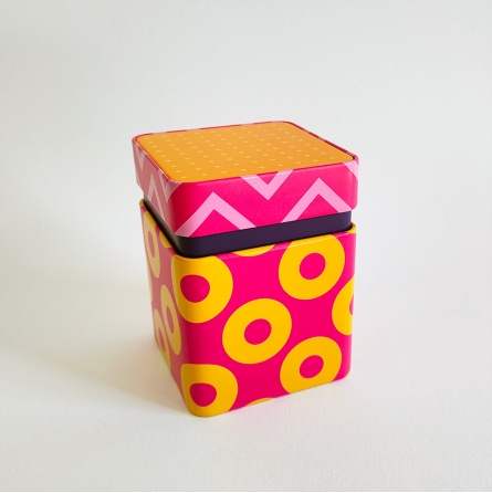 Barattolo porta tè e infusi Joy fantasia rosa multicolore