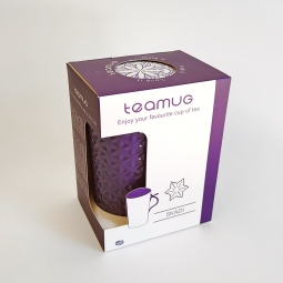 Mug tisaniera in ceramica viola di alta qualità