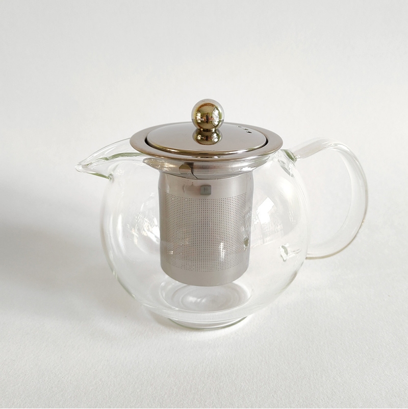 Teiera in vetro borosilicato da 400 ml ideale per una o due tazze di tè o tisana