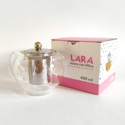 Teiera in vetro borosilicato da 400 ml ideale per una o due persone