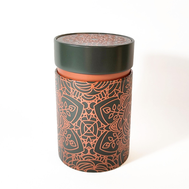 Barattolo per tè e tisane con decorazione in stile mandala
