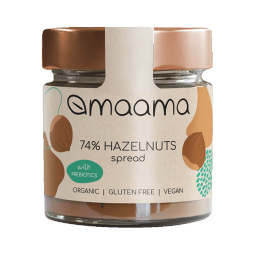 Crema Spalmabile alla Nocciola (74%) con prebiotici Maama biologica