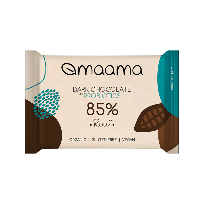 Tavoletta di cioccolato 85% con probiotici Maama biologica