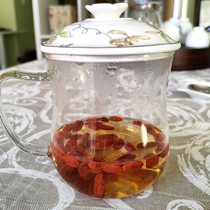Infuso mangia bevi con bacche di Goji